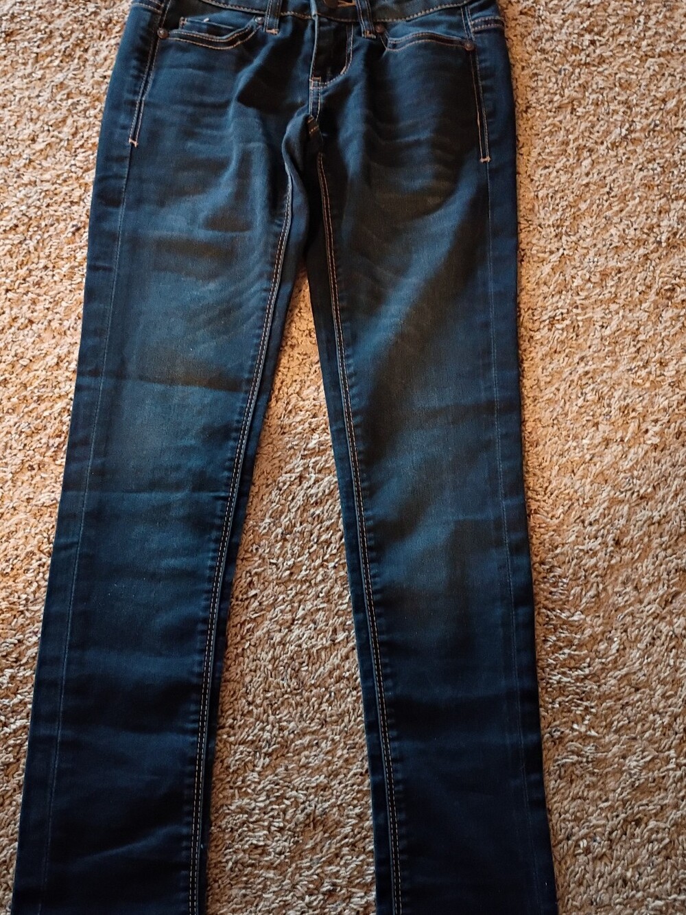 dELiA*s Dark Blue Denim Jeans with Brown Stitching